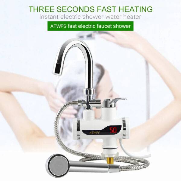 Electric Instant Hot Water Faucet with Shower