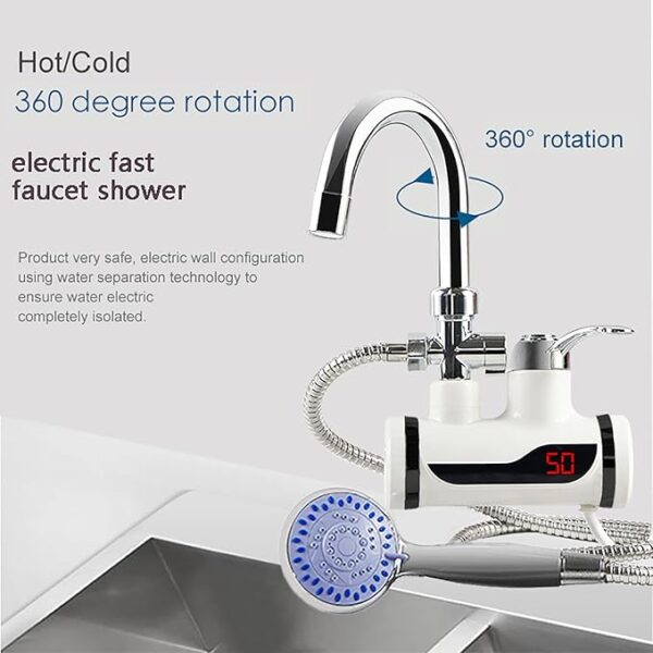 Electric Instant Hot Water Faucet with Shower