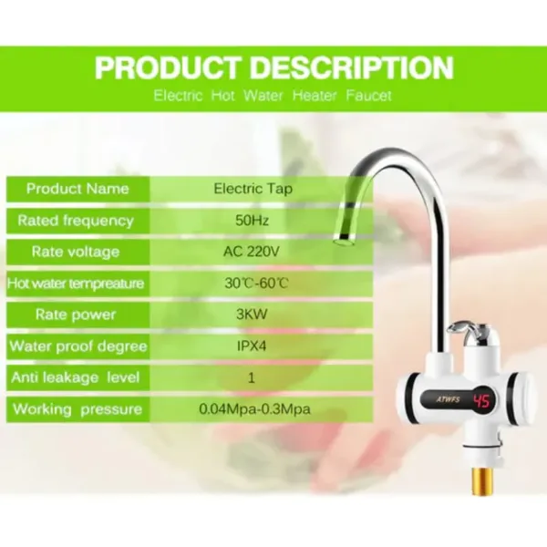 Electric Instant Hot Water Faucet